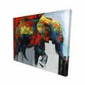 Fondo 16 x 20 in. Abstract & Colorful Elephant In Motion-Print on Canvas FO2777181